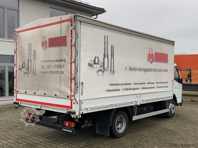 LKW mit Pritsche & Plane MITSUBISHI FUSO Canter 9C18_Autom_Klima_ Schiebeplane_EURO6