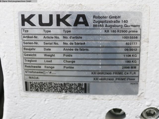 Robot - Manipolazione KUKA KR 180 R2900 prime