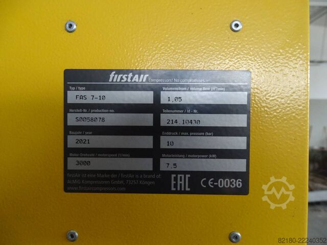 Screw compressor First Air FAS 7-10