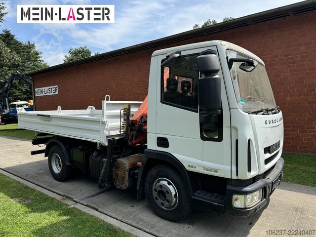 Τριαξονικό ανατρεπτικό βαν IVECO ML75E16 3 S-Kipper Kran PK  9,4m-550 kg Greifer