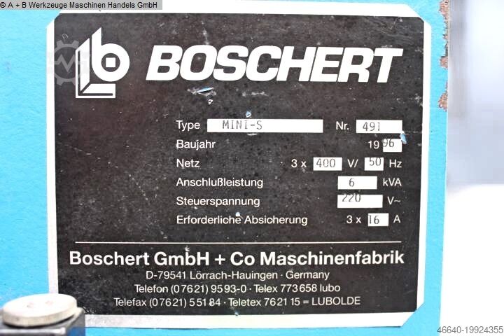 Įpjovimo staklės BOSCHERT K30-120 MINI S