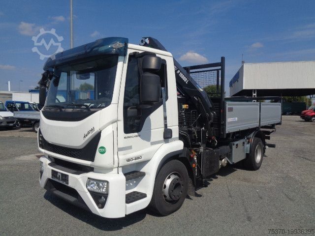 Three-sided tipper truck IVECO EUROCARGO ML160E28/P RIBALTABILE E GRU NUOIVI