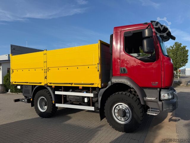 Flutningabíll með sléttu pallrými RENAULT Midlum 280 DXI 4x4 Pritsche+LBW/BLATTFEDERUNG