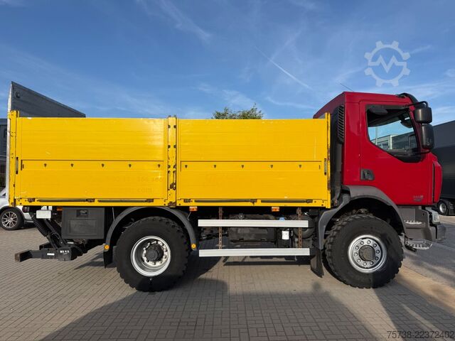 Flutningabíll með sléttu pallrými RENAULT Midlum 280 DXI 4x4 Pritsche+LBW/BLATTFEDERUNG