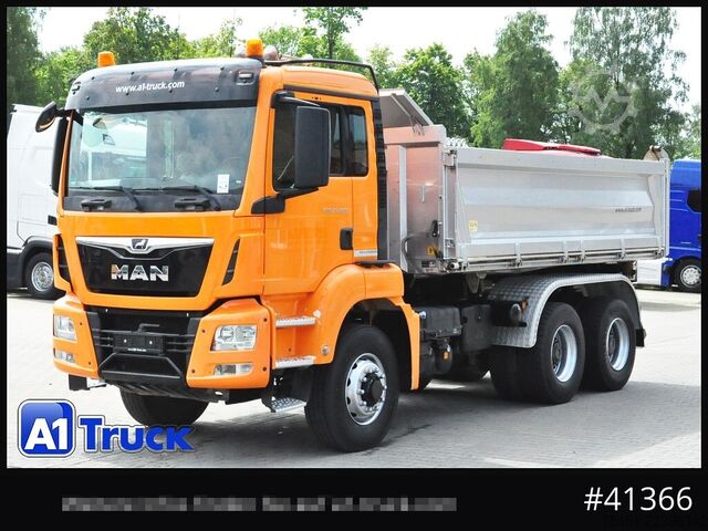तीन तरफा डंप ट्रक MAN TGS 26,460, 6x6H, Meiller 3 Seitenkipper,
