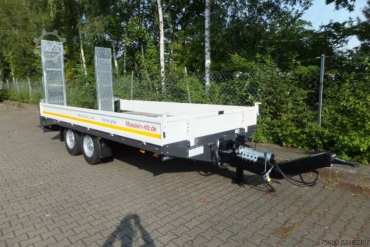 Trailer me platformë të ulët Möslein TTT 13- 5,28 Weiß  Neuer 13 t Tandemtieflader
