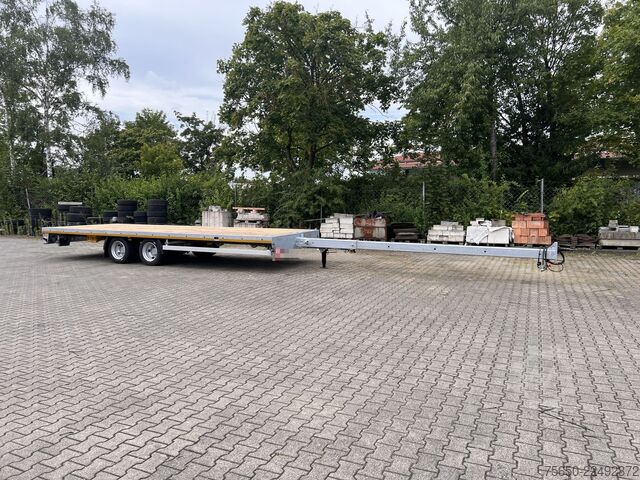 Përkthesë e hapur Möslein THT 14-G 7,20 L ausziehbar  13,9 t Tandemanhänger- Tieflader, ausziehbarLuftgefedert