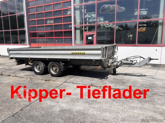 Remolque volquete trilateral Humbaur htk105024  Tandemkipper- Tieflader