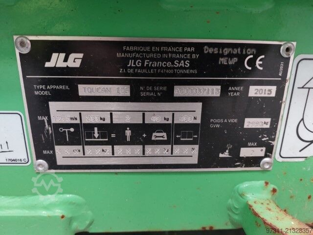 Piattaforma di lavoro telescopica JLG Toucan 10E