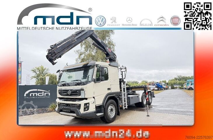 Vozidlo s hákom na kontajnery VOLVO FMX 370 6x2 lift/lenk Abrollkipper KRAN 13m FUNK