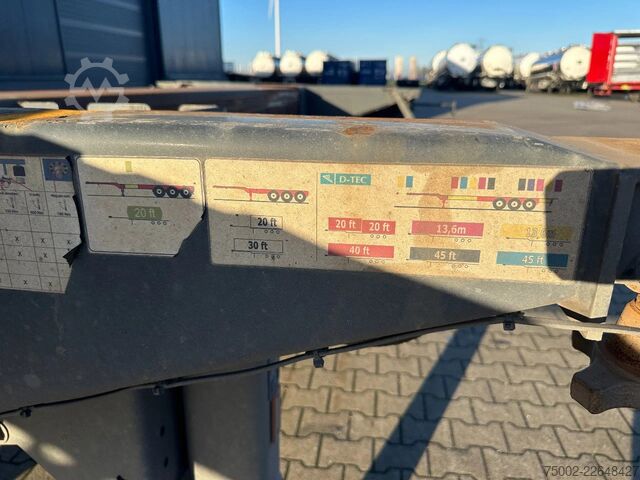 Container transportation D-TEC FLEXITRAILER / 45FT High Cube MULTI / SAF + DIS...