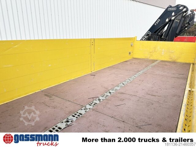 Flutningabíll með sléttu pallrými MAN TGS 26.430 6x2-2 BL, Liftachse, Heckkran Fassi