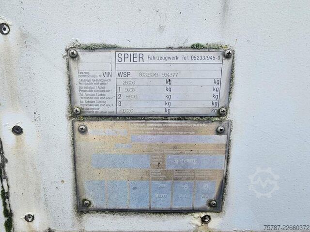 נגרר תיבה חצי-טרקטור SPIER Doppelstock mit Balken, 2 Achser