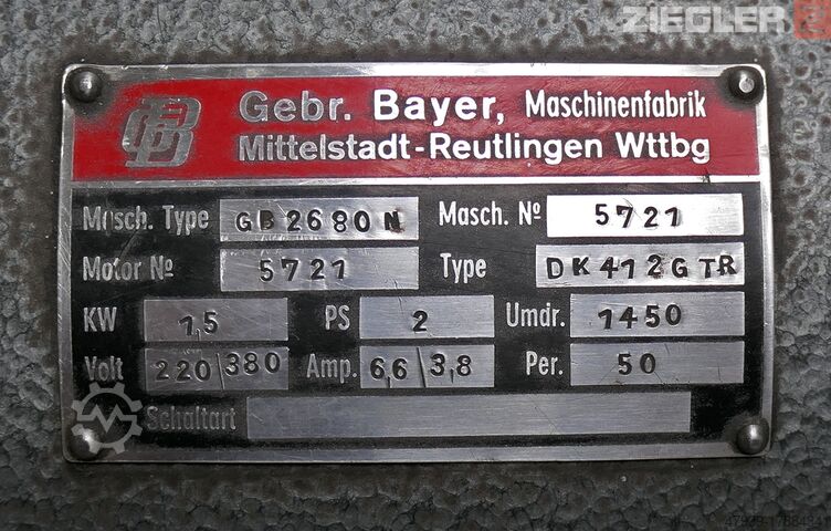 Двойная шлифовальная стойка Bayer GB-2680N