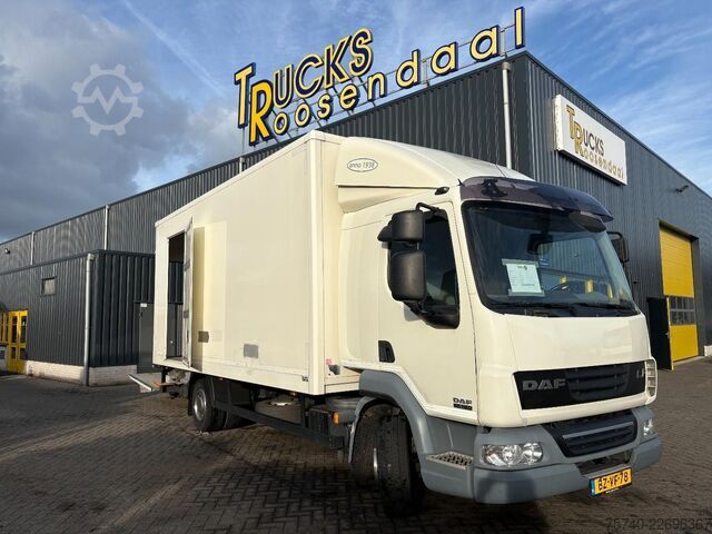 Box body DAF LF 45.180 + euro 5 + 12ton + 5.58m box + lift