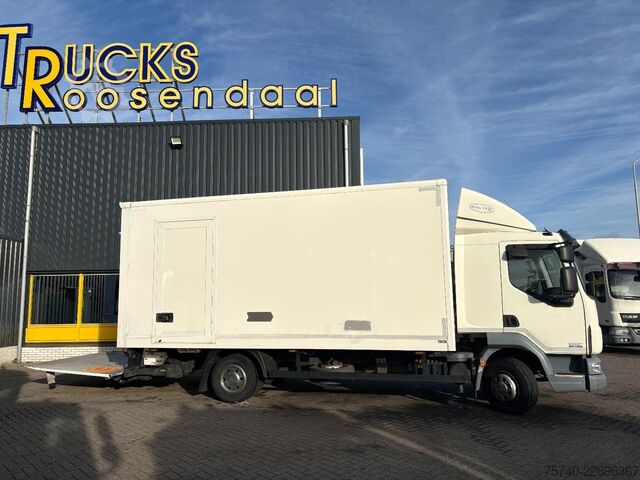 Box body DAF LF 45.180 + euro 5 + 12ton + 5.58m box + lift