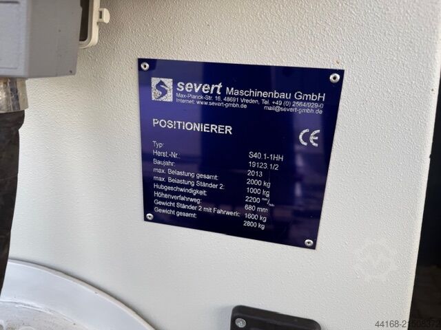 Welding turntable,Turntable,Positioner Severt Hywema Sideros S40.1-1HH, 2 To Säulenhubdrehvorrichtung