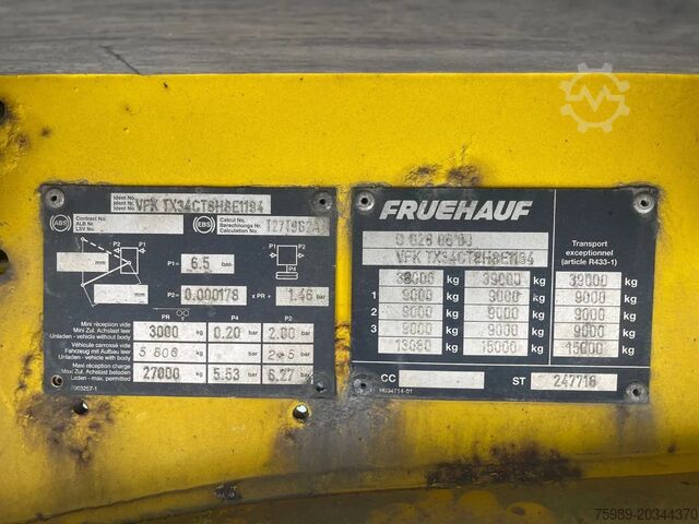Sliding tarpaulins Fruehauf AIR SUSPENSION, DISC BRAKES (good France truck)