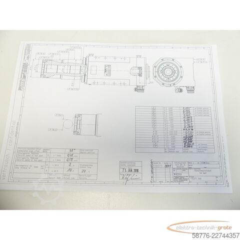 Componente Weiss 178377 Schleifspindel 21kw / 7000 U/min = 0001    !