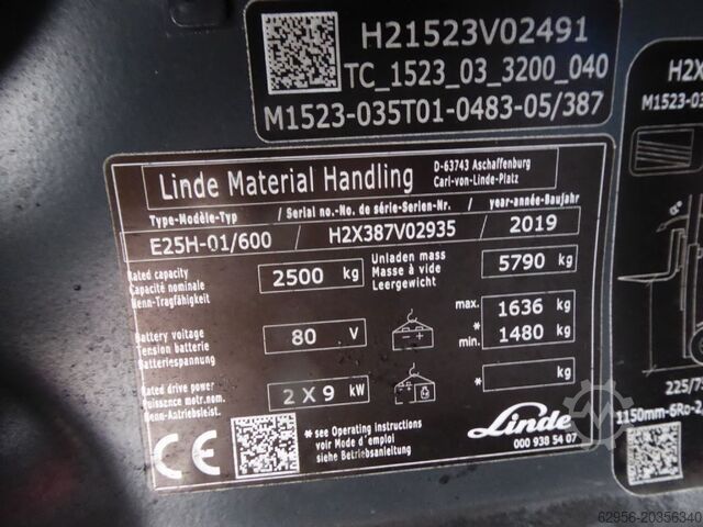 Електрически мотокар с 4 колела Linde E25HL-01/600
