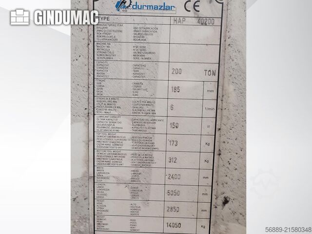 Durma HAP 40200 Durma HAP 40200