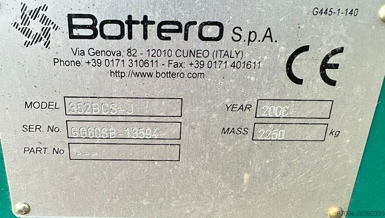 Glass cutting table Bottero 352 BCS-J