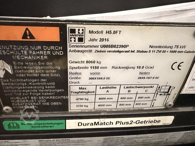 LPG lyftarar Hyster H5.0FTS