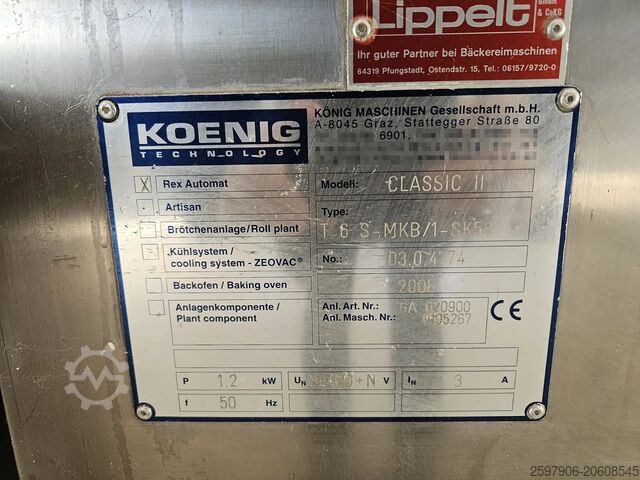 Konig Bon lini produksi roti Konig konig rex claasic 2 with eco twin800
