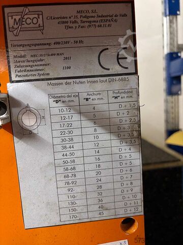 Formningsmaskine Meco MEC-55/275x400 MAN