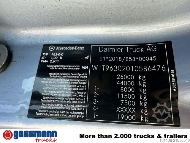 Kroghejselastbil Mercedes-Benz Actros 2548 L 6x2, Liftachse, Retarder, Navi,