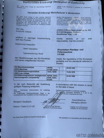 Einscheiben-Plan-Läppmaschine joke EL 600