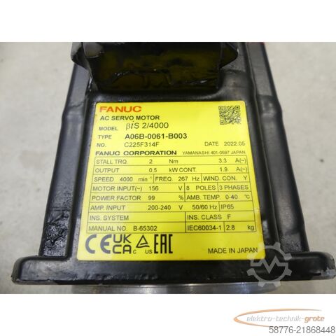 Riadiaca jednotka Fanuc A06B-0061-B003 + A860-2020-T301 Pulsecoder SN: C225F314F