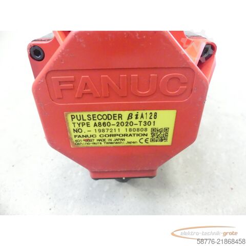  Fanuc A06B-0063-B003 AC Servo Motor SN: C189F351E + A860-2020-T301 Pulsecoder
