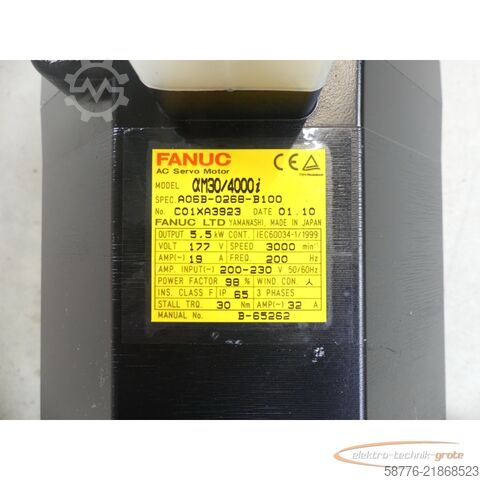 Unidade de controlo Fanuc A06B-0268-B100 AC Servo Motor SN: C01XA3923 -neuwertig-