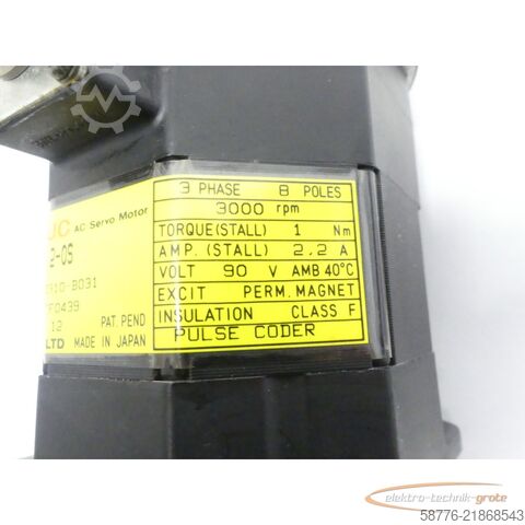  Fanuc A06B-0310-B031 AC Servo Motor SN: C90ZF0439