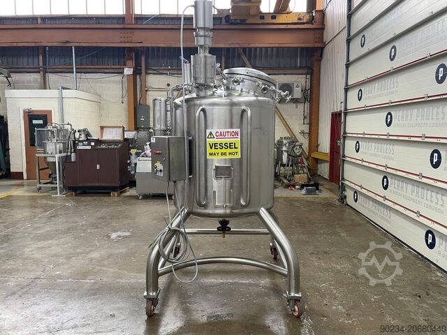 750 liters lodret rustfri stålblandingsbeholder, 900 mm i diameter x 1.000 mm lige side BRABY LTD. 750 Litre