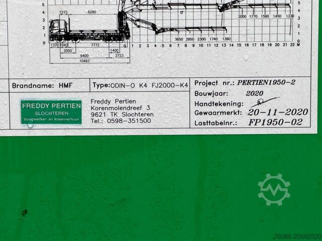 Кран HMF 55 tm met Flyjib