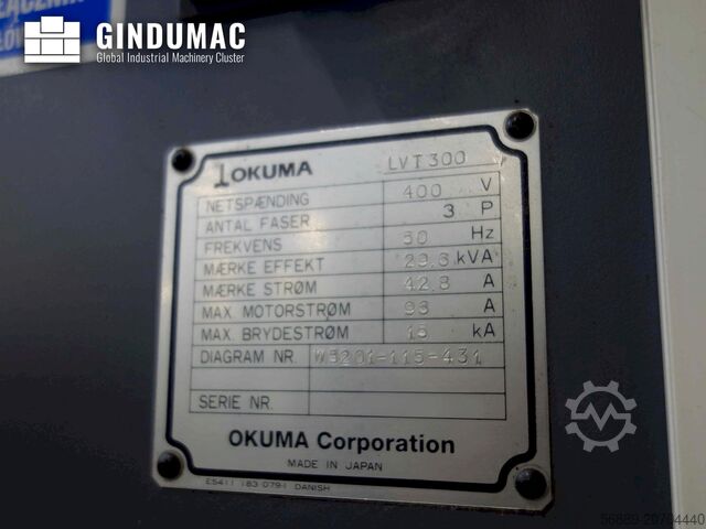Vertical Turning Machine Okuma LVT 300