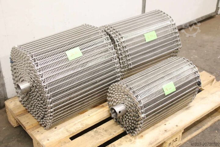 Banda transportadora articulada de acero inoxidable, 3 rodillos Costacurta VICO FLEX Breite 455 mm