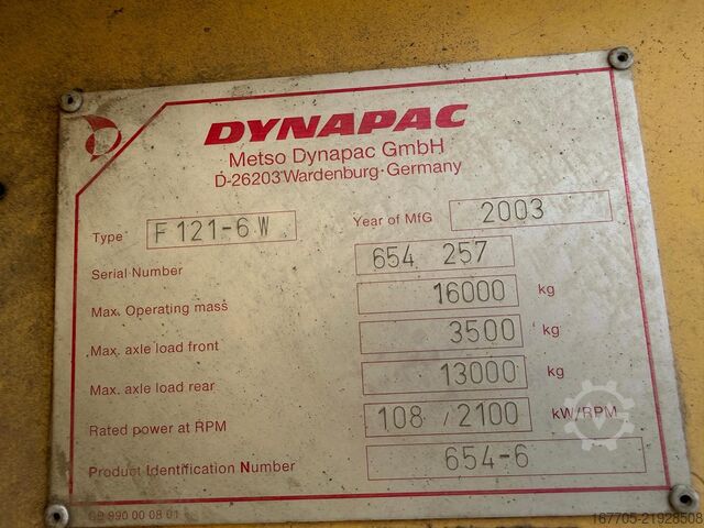 Extendedora de asfalto sobre ruedas Dynapac F121-6W