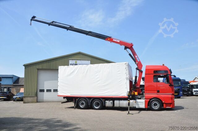 شاحنة رافعة MAN TGX 26.480 XXL 6X2 HMF 2620 CRANE + BDF BODY + ...