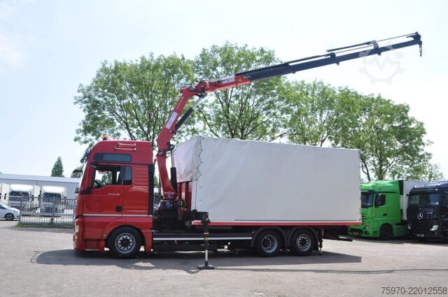 شاحنة رافعة MAN TGX 26.480 XXL 6X2 HMF 2620 CRANE + BDF BODY + ...