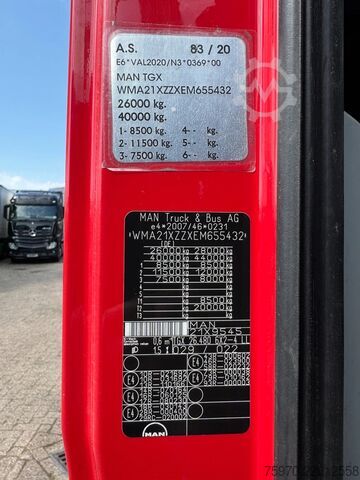 شاحنة رافعة MAN TGX 26.480 XXL 6X2 HMF 2620 CRANE + BDF BODY + ...