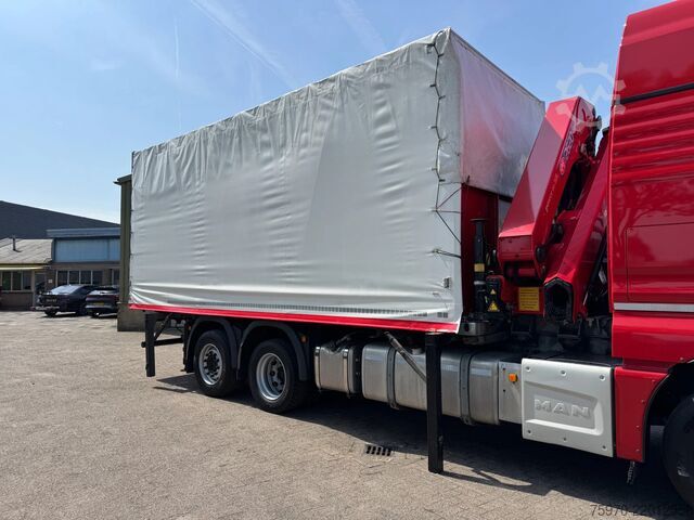 شاحنة رافعة MAN TGX 26.480 XXL 6X2 HMF 2620 CRANE + BDF BODY + ...