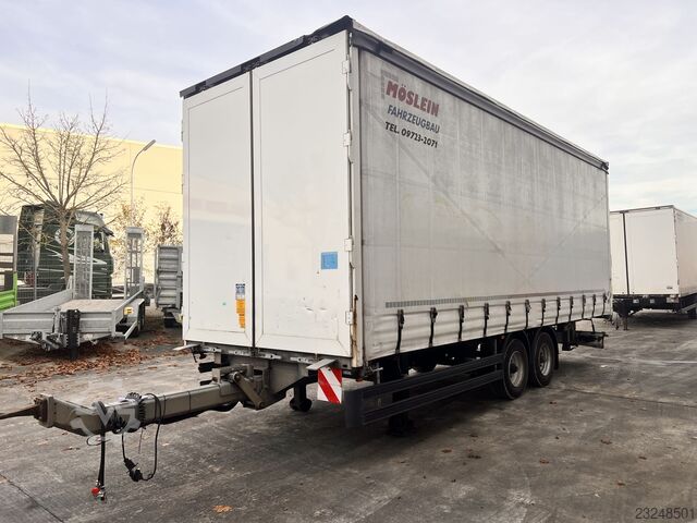 Nyitott pótkocsi ponyvával Möslein TPW 105 D 7,30  Tandem- Schiebeplanenanhänger zum Durchladen
