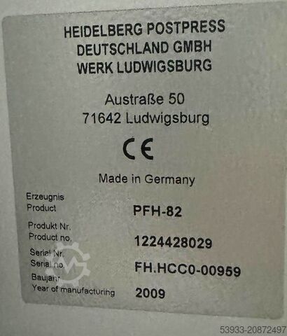Folding machine Heidelberg Stahlfolder KH 78/4-KTL