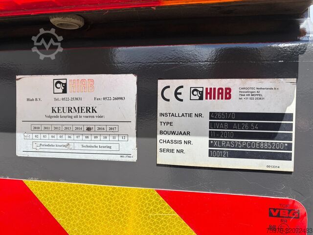 Kranabíll DAF CF 75.250 PALFINGER CRANE + HOOKLIFT  143.037km