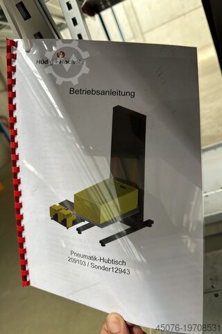 Hüdig + Rocholz pneumaattinen nostopöytä Pneumax Pneumatik Hubtisch