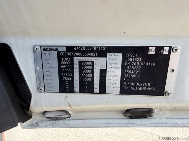 Tankbil SCANIA R500 6x2 26 m3 Silo - Kompressor - Retarder