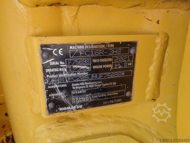 Miniexcavadora KOMATSU PC16R Powertilt + GL